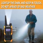 KETELESE T4 Waterproof Radios Walkie Talkies 6 Pack, IP67 FRS Two Way Radio with Headsets and Charging Base, NOAA Weather Alert,PTT,Group,VOX