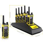 KETELESE T3F IP67 Waterproof Walkie Talkies, Rugged Two Way Radio with Earpiece, Triple Proof, Three Charging Options, FRS 2 Way Radio, NOAA, VOX (6 Pack), Black/Yellow