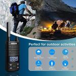 KETELESE T1 Two Way Radio, FRS Walkie Talkies with Earpiece, Long Range Walkie Talkies for Adults, USB C Rechargeable 2 Way Radio, NOAA, VOX, Group Call for Traveling Biking Camping Hiking, 6 Pack
