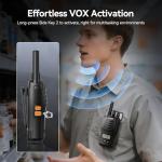 Retevis H777D Long Range Walkie Talkies with Earpiece, LCD Screen, Portable FRS Two-Way Radios, USB-C, 6 Way Gang Charger, Handheld Walkie Talkie for Hotel Church Retail(6 Pack)