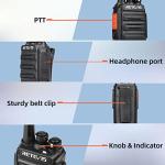 Retevis H-777S Walkie Talkies for Adults, 2 Way Radios with Earpiece and Mic, FRS, Handheld, USB Charging Base, Rugged Two Way Radios Long Range Rechargeable for School Security Church (10 Pack)
