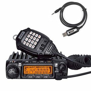 TYTTH-9000D Car Mobile Transceiver 60W VHF 2M 146MHz Ham Radio 2 Way Radio with USB Programming Cable, Black
