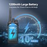 Retevis RT17 Walkie Talkies Rechargeable, Long Range Two Way Radio with Headset, Portable, USB Charging Base, Handheld FRS Radios for Adults School Church Healthcare Contractor(10 Pack)