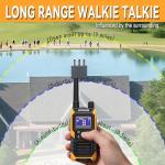 KETELESE T4 Waterproof Radios Walkie Talkies 6 Pack, IP67 FRS Two Way Radio with Headsets and Charging Base, NOAA Weather Alert,PTT,Group,VOX