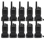 Retevis RT68B Walkie Talkies Long Range, Compect Handsfree Rechargeable 2 Way Radios with Charging Base, Emergency Alarm, FRS Walkie Talkie for School Security Warehouse(10 Pack)