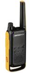 Motorola Solutions Talkabout, Portable FRS, T475 Two Way Radio 2 Pack Walkie Talkies Black/Yellow 22 Channels PTT Earpieces with Additional Dual Drop-in Charger, Yellow/Black, MOT-T475