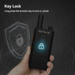 Retevis B3H Small Walkie talkies with LED Diaplay, New Version of RT22(3.0), Ultra Slim, USB-C Rechargeable, with 1620 mAh Battery, Portable FRS Two-Way Radios for Hotel School Restaurant (10 Pack)