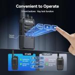 Retevis RT68B Walkie Talkies Long Range, Compect Handsfree Rechargeable 2 Way Radios with Charging Base, Emergency Alarm, FRS Walkie Talkie for School Security Warehouse(10 Pack)