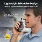 Retevis H777D Long Range Walkie Talkies with Earpiece, LCD Screen, Portable FRS Two-Way Radios, USB-C, 6 Way Gang Charger, Handheld Walkie Talkie for Hotel Church Retail(6 Pack)