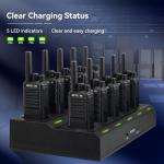 Retevis NR10 Walkie Talkies with Earpiece,Noise Canceling 2 Way Radio Rechargeable(10 Pack) with 10 Way Multi Gang Charger,Space-Efficient,Portable FRS Two-Way Radios for Business Factory Worksite