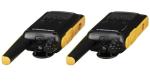 Motorola Solutions Talkabout, Portable FRS, T475 Two Way Radio 2 Pack Walkie Talkies Black/Yellow 22 Channels PTT Earpieces with Additional Dual Drop-in Charger, Yellow/Black, MOT-T475