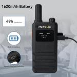 (3nd Gen RT22) Retevis B3S Walkie Talkie, Portable FRS Two-Way Radios,with Earpiece, Slim, LCD Screen,6 Way Multi Unit Charger,1620 mAh,Rechargeable 2 Way Radio for Restaurant Boutique Store (6 Pack)