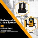 Retevis RB48 Waterproof Walkie Talkies with Earpiece, 2 Meters Fallproof, VOX, 2000 mAh, Dual PTT, Vibration Call, Portable FRS Two-Way Radios Long Range, for Jobsite(4 Pack)