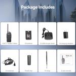 Retevis RT17 Walkie Talkies Rechargeable, Long Range Two Way Radio with Headset, Portable, USB Charging Base, Handheld FRS Radios for Adults School Church Healthcare Contractor(10 Pack)