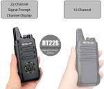 Retevis RT22S FRS Walkie Talkies Two Way Radios for Hunting/Family/Event (2pcs)
