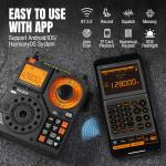 Raddy RF320 APP Control Shortwave Radio, AIR/FM/AM/VHF/SW/WB Receiver, Portable Radio Rechargeable w/ 9.85 Ft Wire Antenna (Black)