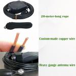 GOOZEEZOO JYR4010-150W End Fed Half Wave Antenna for Ham Radio, 150W Shortwave Radio Antenna, 4 Band 10m 15m 20m 40m Long Wire Antenna, 1:64 Balun No Tuning (Black)