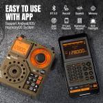 Raddy RF320 APP Control Shortwave Radio, AIR/FM/AM/VHF/SW/WB Receiver, Portable Radio Rechargeable w/ 9.85 Ft Wire Antenna (Yellow)