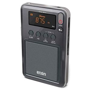 Eton - Elite Mini Compact AM/FM/Shortwave Radio, Internal AM Antenna and Telescoping FM/SW Antenna, Clock and Alarm, Sleep Timer, Custom Leather Case Included, Commitment to Preparedness