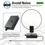 GA800 Loop Antenna, GOOZEEZOO Active Shortwave Radio Antenna with BNC Cable 10KHz-159MHz HF LW MW SW FM Air V Band Portable Receiving Antenna for Ham Radio(Free of Tuning)