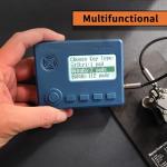 Mini CW Trainer Morse Code Trainer with Display, Moore Simo Wales Code Shortwave Radio Telegraph Key Car Key Learning CW Radio for Telegraph Practice with Charging Cable (Blue)