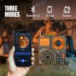 Raddy RF320 APP Control Shortwave Radio, AIR/FM/AM/VHF/SW/WB Receiver, Portable Radio Rechargeable w/ 9.85 Ft Wire Antenna (Yellow)