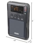 Eton - Elite Mini Compact AM/FM/Shortwave Radio, Internal AM Antenna and Telescoping FM/SW Antenna, Clock and Alarm, Sleep Timer, Custom Leather Case Included, Commitment to Preparedness