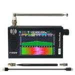 Portable SDR DSP Radio Receiver – 4.3” Touchscreen, 100KHz-149MHz, Full Band Shortwave, FM MW SSB CW HAM, 192kHz Spectrum, Waterfall Display, CNC Aluminum Alloy Case, Rechargeable Battery