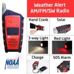 Eton Odyssey Adventure Hand Crank NOAA Weather Radio, All Band Emergency Radio, AM/FM Shortwave Storm, Bluetooth, Phone Charger, RDS, Solar, Multi-Function Flashlight, Camping, Hiking