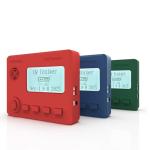 Mini CW Trainer Morse Code Trainer with Display, Moore Simo Wales Code Shortwave Radio Telegraph Key Car Key Learning CW Radio for Telegraph Practice with Charging Cable (Blue)