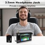 Portable SDR DSP Radio Receiver – 4.3” Touchscreen, 100KHz-149MHz, Full Band Shortwave, FM MW SSB CW HAM, 192kHz Spectrum, Waterfall Display, CNC Aluminum Alloy Case, Rechargeable Battery