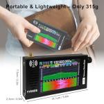 Portable SDR DSP Radio Receiver – 4.3” Touchscreen, 100KHz-149MHz, Full Band Shortwave, FM MW SSB CW HAM, 192kHz Spectrum, Waterfall Display, CNC Aluminum Alloy Case, Rechargeable Battery