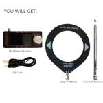 Upgraded Si4732 DSP Radio with 1.9-inch Screen, Portable AM FM Radio Receiver, LSB USB Transistor Pocket Radios, Headphones with Headphone Amplifier, shortwave, for Walking, Hiking, Camping etc.