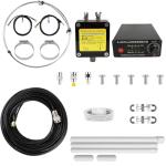 K-480WLA Portable Shortwave Radio Active Loop Antenna 0.5MHz-500MHz Full Band Radio Antenna LW/MW/SW/FM/VHF/HF/Air 6 Meters 30dBi SDR Ham Radio Antenna with 1800mAh Battery（Built-in Filter）