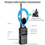 KSUN Ham Radio Handheld HF SSB CB Smart APP Programming,Two Way Radios Screen with Short Wave Antenna for Hiking, Security, Rescue HF123D (1 Pack)