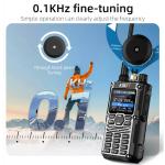 KSUN Ham Radio Handheld HF SSB CB Smart APP Programming,Two Way Radios Screen with Short Wave Antenna for Hiking, Security, Rescue HF123D (1 Pack)
