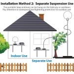 GA450 Loop Antenna, GOOZEEZOO Active Shortwave Radio Antenna with BNC Cable HF Antenna SW 2.3-30MHz MW 522-1710KHz Portable Receiving for Ham Radio