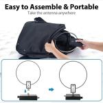 GA450 Loop Antenna, GOOZEEZOO Active Shortwave Radio Antenna with BNC Cable HF Antenna SW 2.3-30MHz MW 522-1710KHz Portable Receiving for Ham Radio