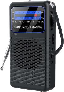 3 Band Pocket Radio, Portable AM FM SW Battery Operated Radio with Shortwave,