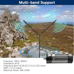 JPC-7 Portable HF Antenna for Ham Radio 7MHz-50MHz, 100W High Gain Radio Shortwave Waterproof Vertical Antenna with Slide Regulator,Suitable for Field/Emergency/Training/Outdoor