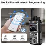 KSUN Ham Radio Handheld HF SSB CB Smart APP Programming,Two Way Radios Screen with Short Wave Antenna for Hiking, Security, Rescue HF123D (1 Pack)