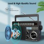 TR618 Portable Shortwave Radio AM FM Radio Plug in Wall,SD/USB For Senior Gift