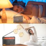 Raddy RF757 APP Control Shortwave Radio with AM/FM/SW/VHF/UHF/CB/AIR/NOAA, Portable Radio with 2500mAh Rechargeable Battery, 1000 Presets, Bluetooth, Wired Antenna, SOS Alert for Emergency