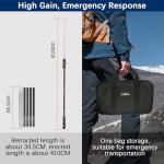JPC-7 Portable HF Antenna for Ham Radio 7MHz-50MHz, 100W High Gain Radio Shortwave Waterproof Vertical Antenna with Slide Regulator,Suitable for Field/Emergency/Training/Outdoor