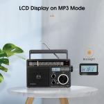 TR618 Portable Shortwave Radio AM FM Radio Plug in Wall,SD/USB For Senior Gift
