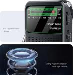 3-Band Pocket Radio, Portable AM/FM SW Battery-Operated Radio and Shortwave, Mad