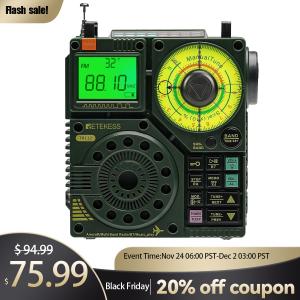 TR112 Shortwave Radio Receiver, AIR VHF AM FM SW WB Multiband Radio Receiver SOS