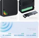 3-Band Pocket Radio, Portable AM/FM SW Battery-Operated Radio and Shortwave, Mad