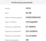 3-Band Pocket Radio, Portable AM/FM SW Battery-Operated Radio and Shortwave, Mad