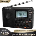V115 Portable Radio,AM/FM/SW Digital Stereo Radio Rechargeable For Senior Gift